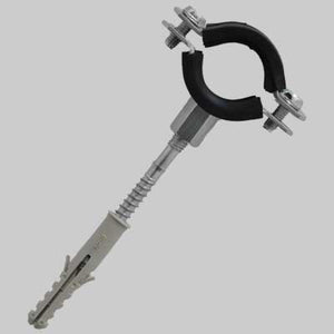 COLLARE FERMA TUBO COMPLETO CON GOMMA - 1/2 Ø 21-23 Tassello M8 - 2 pezzi - MADE IN ITALY