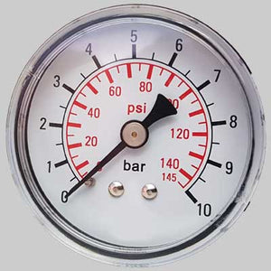 MANOMETRO Ø 50 POSTERIORE  0÷6 bar     MADE IN ITALY