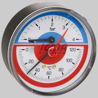 TERMOMANOMETRO ATTACCO POSTERIORE  1/2 0 EE ·6 Atm 0 EE ·120  °c     ICMA