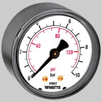 MANOMETRO Ø 63 POSTERIORE  0  6 bar| PSI G 1/4     WATTS INDUSTRIES