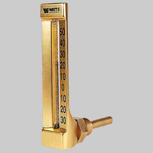 TERMOMETRO AD IMMERSIONE ATTACCO A SQUADRA  30  50  ° 63 mm 1/2     WATTS INDUSTRIES