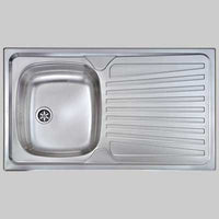 LAVELLO INOX UNA VASCA INCASSO  86 x 50 Sx     CM