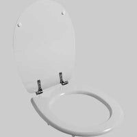 SEDILE GIGLIO PER VASO CHIUSO IN MDF Bianco coprivaso copriwater MADE IN ITALY