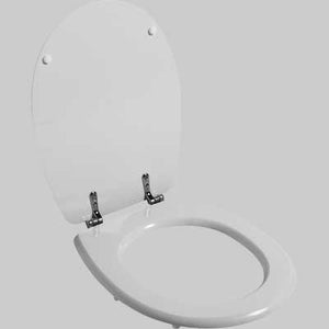 SEDILE GIGLIO PER VASO CHIUSO IN MDF Bianco coprivaso copriwater MADE IN ITALY