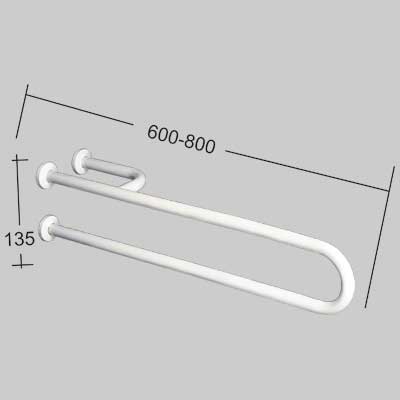 BARRA DI SOSTEGNO CON RINFORZO A DESTRA O A SINISTRA  83 cm Sx     MADE IN ITALY