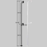 CORRIMANO VERTICALE DA PARETE A PAVIMENTO  180 cm     MADE IN ITALY