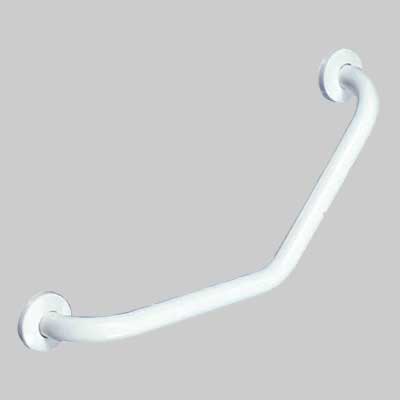 CORRIMANO ANGOLARE 45  ° PREVERNICIATO BIANCO  cm 50     MADE IN ITALY