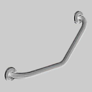 CORRIMANO ANGOLARE 45  ° ACCIAIO INOX SATINATO  cm 30 x 30     MADE IN ITALY