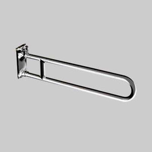 BARRA DI SOSTEGNO RIBALTABILE ACCIAIO INOX SATINATO  cm 80     MADE IN ITALY