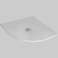 PIATTO DOCCIA SEMICIRCOLARE EFFETTO PIETRA BIANCO  80X80 cm     MADE IN ITALY