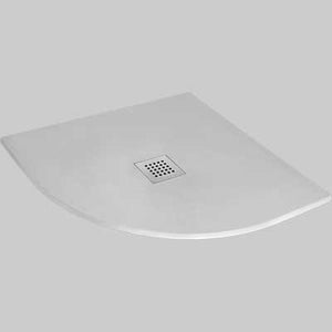 PIATTO DOCCIA SEMICIRCOLARE EFFETTO PIETRA BIANCO  80X80 cm     MADE IN ITALY