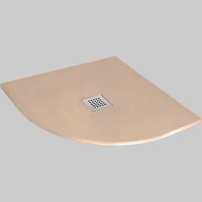 PIATTO DOCCIA SEMICIRCOLARE EFFETTO PIETRA SABBIA  80X80 cm     MADE IN ITALY