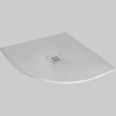 PIATTO DOCCIA SEMICIRCOLARE EFFETTO PIETRA GRIGIO  80X80 cm     MADE IN ITALY