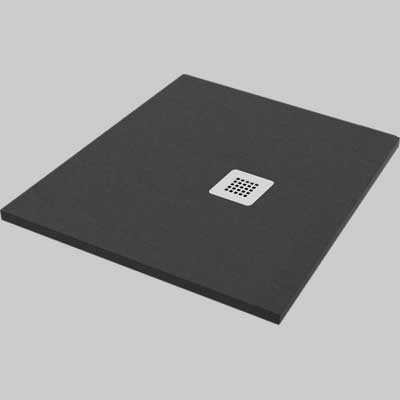 PIATTO DOCCIA QUADRATO EFFETTO PIETRA ANTRACITE  80x80     MADE IN ITALY