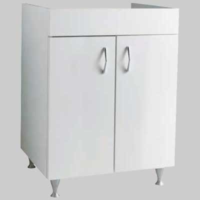 MOBILE BIANCO PER LAVAPANNI BRAIES  P 60 x L 60 cm con piedi     MADE IN ITALY