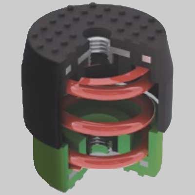 KIT 4 ANTIVIBRANTI TELESCOPICI RAINBOW  Bianchi/Rossi  70120 Kg     2EMMECLIMA