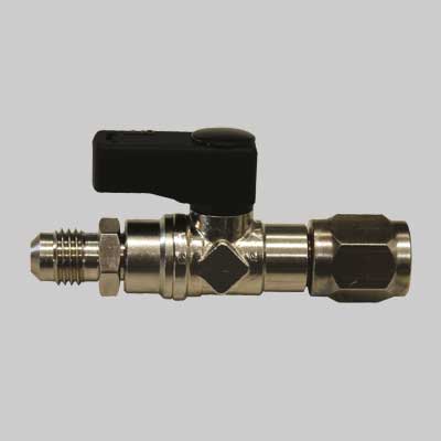 RUBINETTO 1/2 PER BOMBOLA R32  1/2 sx x 1/4 M     MADE IN ITALY