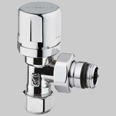 VALVOLA D'ARREDO A SQUADRA TERMOSTATICA CROMO  3/8 x 2415     ARTECLIMA