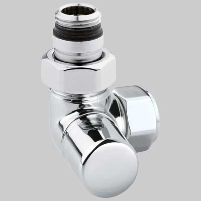 DETENTORE D'ARREDO AD ANGOLO SX CROMO  1/2 x 2419     ARTECLIMA