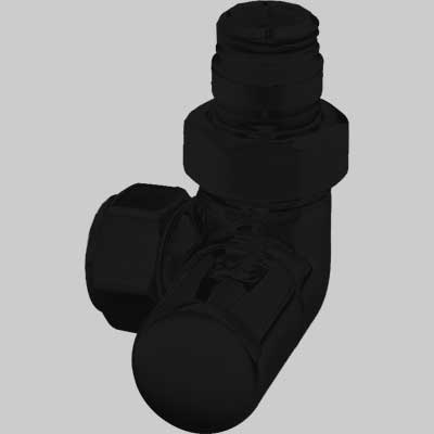 DETENTORI D'ARREDO AD ANGOLO DX HIGH STYLE B  Nero Opaco 1/2 x 2419     ARTECLIMA