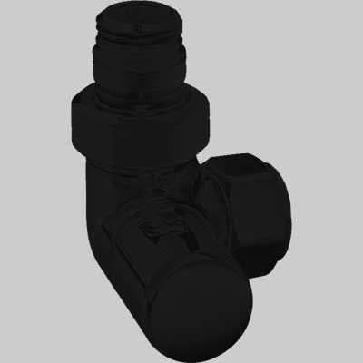 DETENTORE D'ARREDO AD ANGOLO SX HIGH STYLE B  Nero Opaco 1/2 x 2419     ARTECLIMA