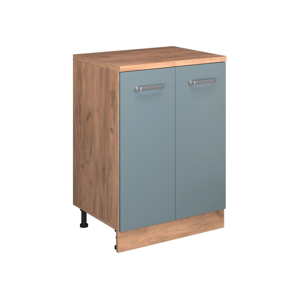 Mobile per mansarda Rion Grigio-blu/Rovere dorato 60 x 83.8 cm senza inclinazione con 2 ante Vicco