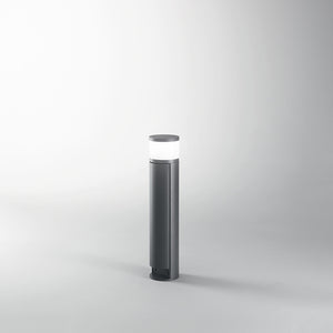 Paletto Esterno Contemporaneo Espina Alluminio Grigio Grafite 1 Luce G9