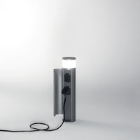 Paletto Esterno Contemporaneo Espina Alluminio Grigio Grafite 1 Luce G9