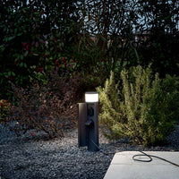 Paletto Esterno Contemporaneo Espina Alluminio Grigio Grafite 1 Luce G9