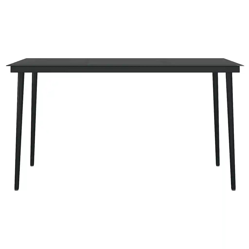 Set Mobili da Pranzo per Giardino 5 pz Nero cod mxl 41192