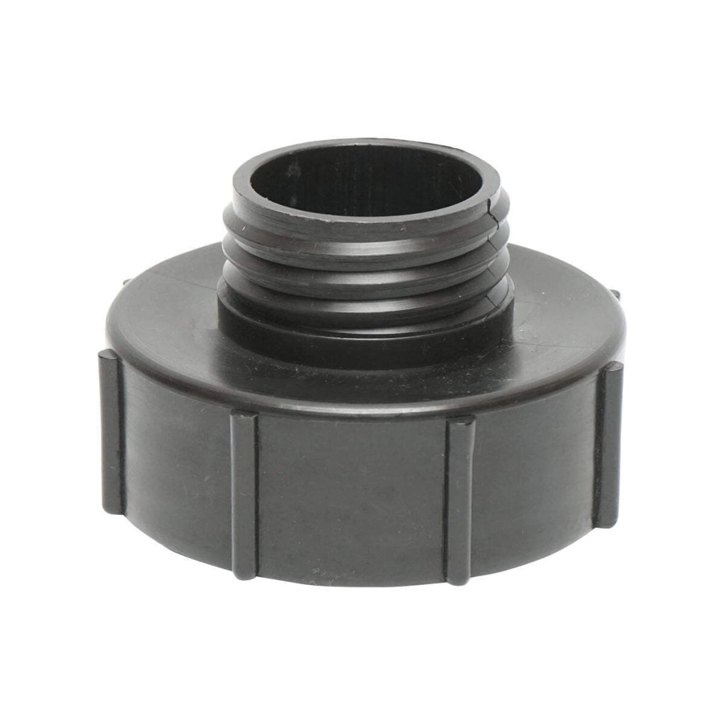 Adattatore IBC riduzione S100x8 da 3 a 2, filetto interno S100x8, filetto esterno S60x6.
