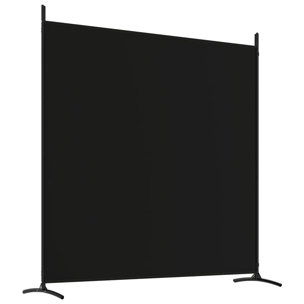 Divisorio a 4 Pannelli Nero 698x180 cm in Tessuto 350285