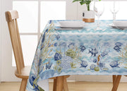 Tovaglia Tavolo Cucina Copritavola Digitale 100% Cotone Mare Blu SV - 145x190 - Mare Blu