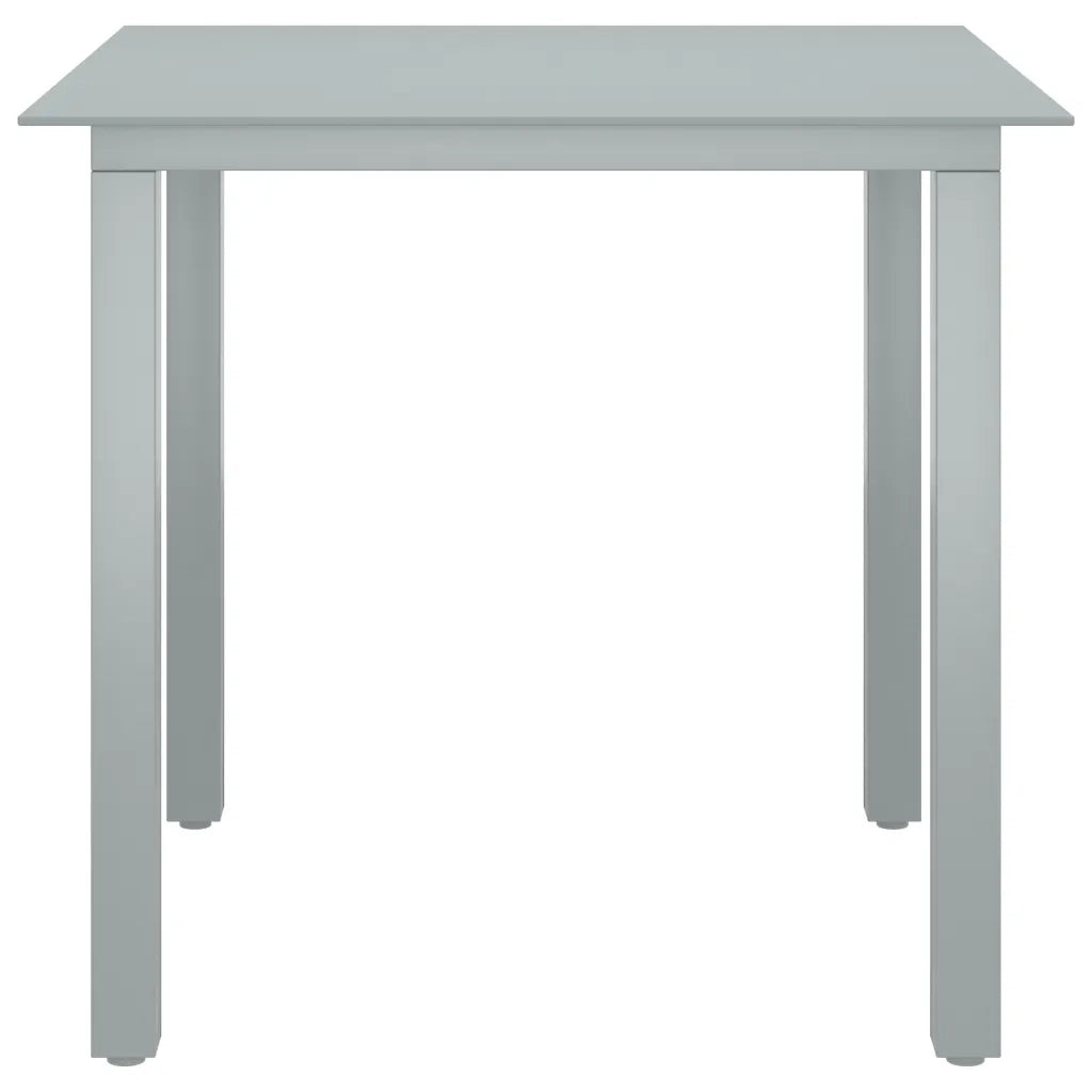 Set Mobili da Pranzo per Giardino 5 pz Alluminio Argento e Nero 3070632