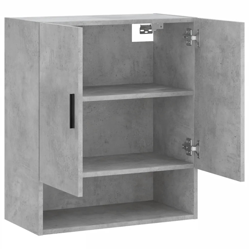 Armadietto a Muro | Mobile a Parete Grigio Cemento 60x31x70 cm Legno Multistrato