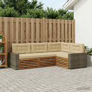 Set di divani da esterno 4 pcs Naturale e Beige 3383311