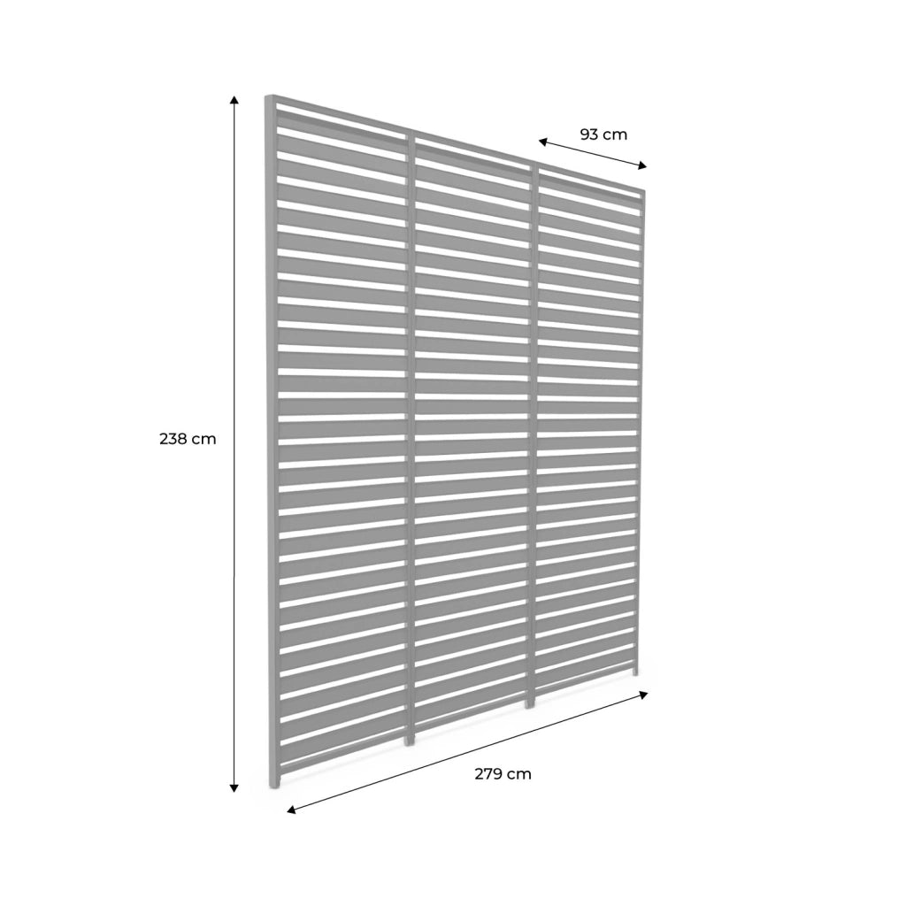 Set di 3 persiane 1m per pergola bioclimatica, beige