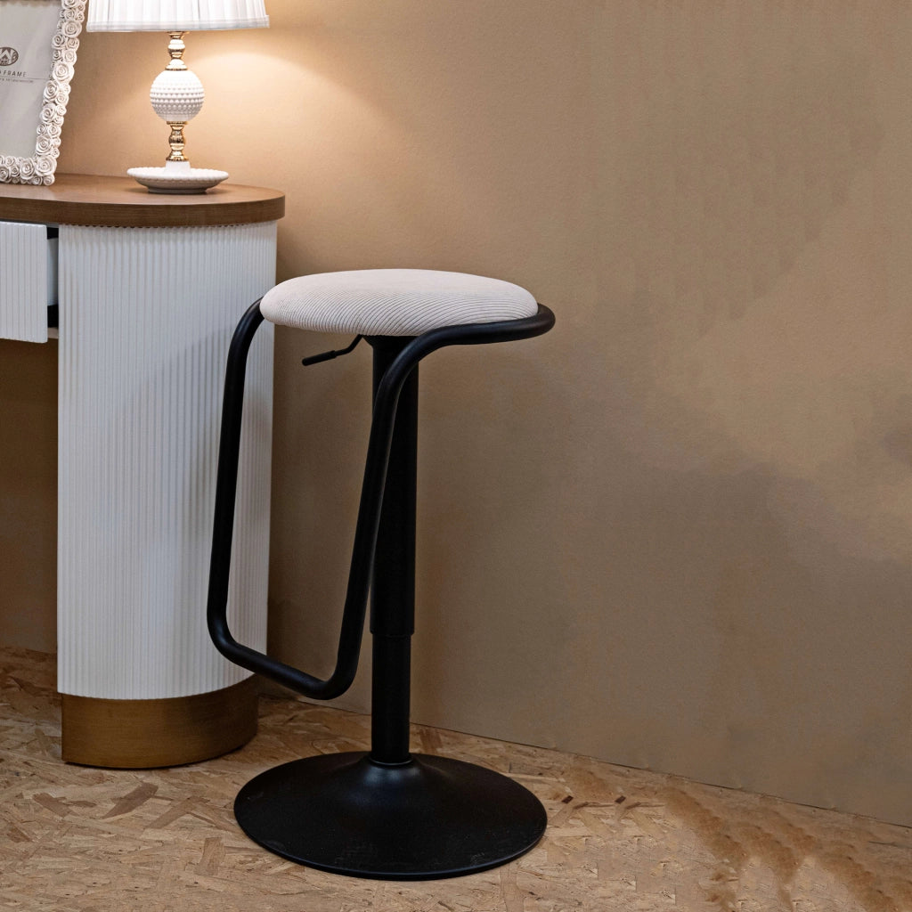 Jardin, Sgabello Regolabile, 41x41x61h cm Bianco Crema