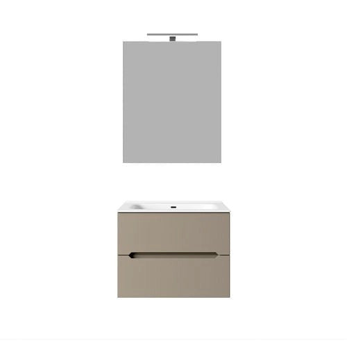Composizione mobile bagno sospeso con cassetti cm 70 mod. TALIA - Tortora Opaco