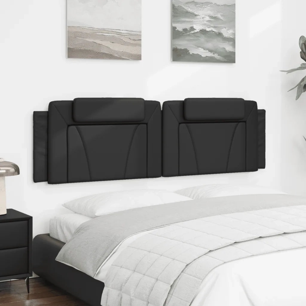 Cuscino Testiera Viana Nero 180 cm in Similpelle 374804