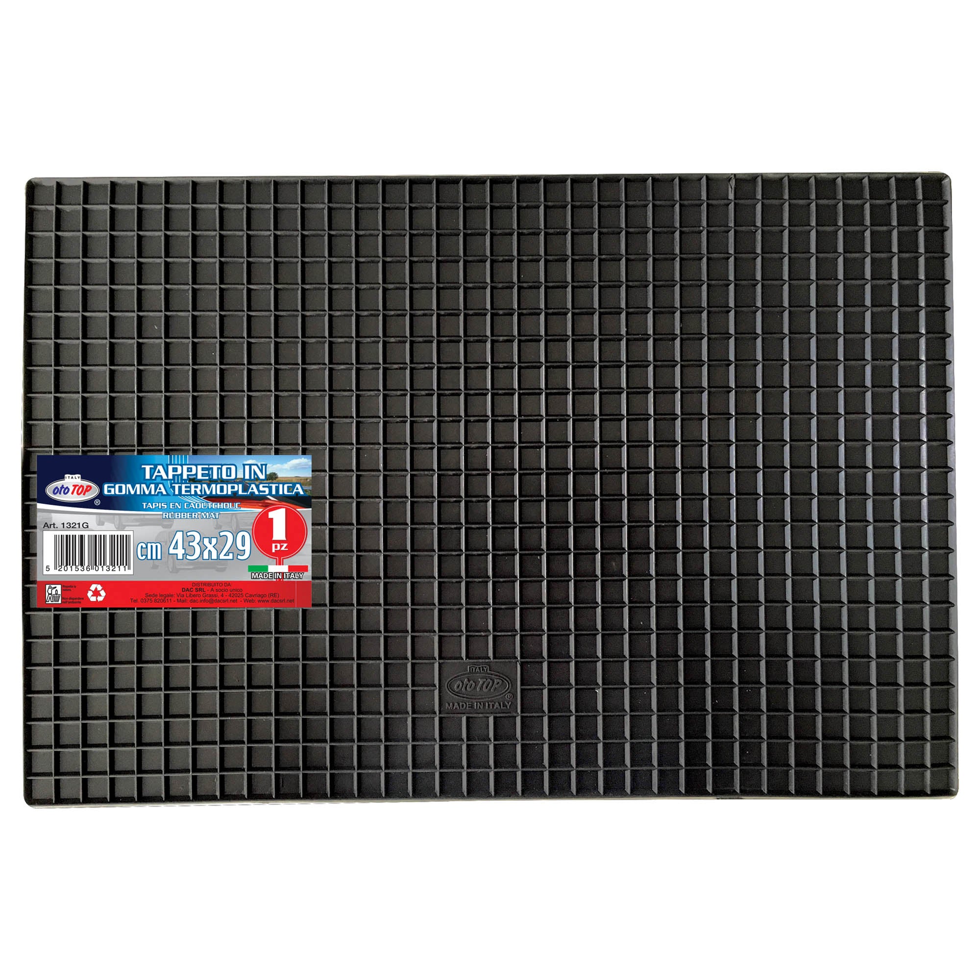 TAPPETINO IN GOMMA A QUADRETTI