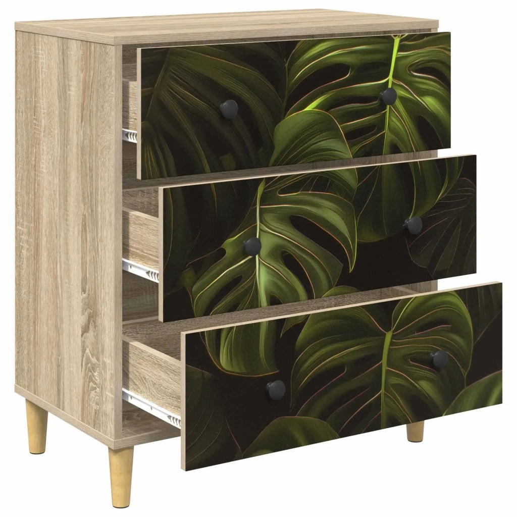 Cassettiera ELBURG Stampa foglia di palma 66 x 36,5 x 75 cm 8007353