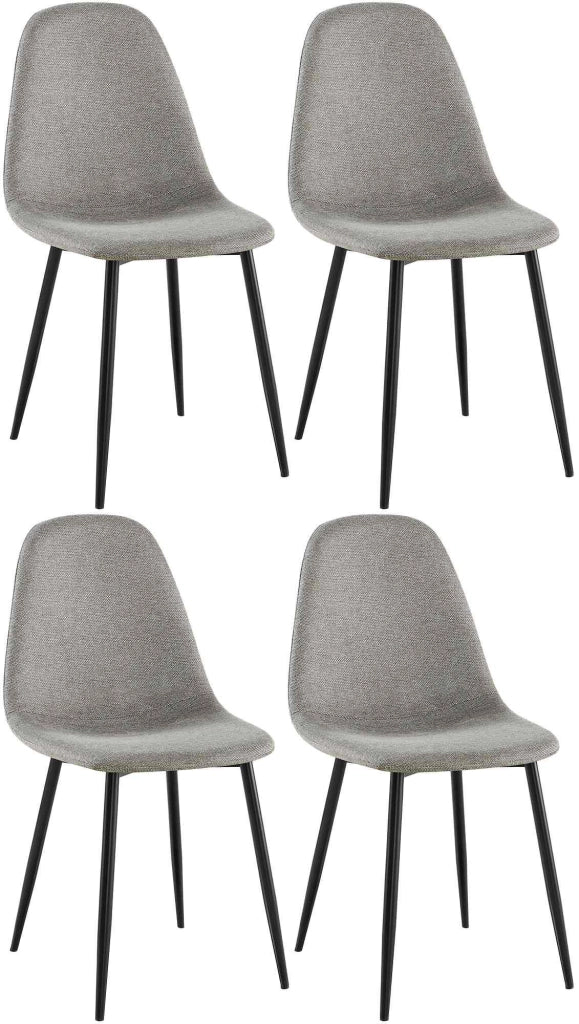 Set di 4 sedie per sala da pranzo in tessuto Napier 7