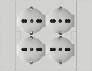 MULTRIPRESA DA PARETE SCHUKO 'QUADRA' Colore bianco - ELECTRALINE