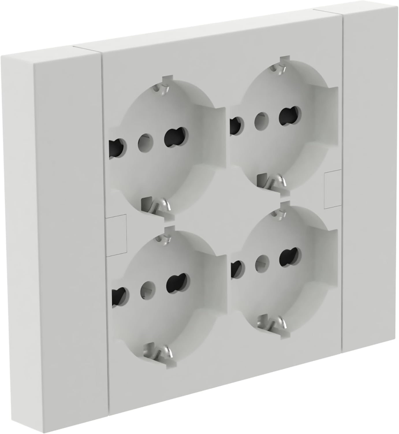 MULTRIPRESA DA PARETE SCHUKO 'QUADRA' Colore bianco - ELECTRALINE