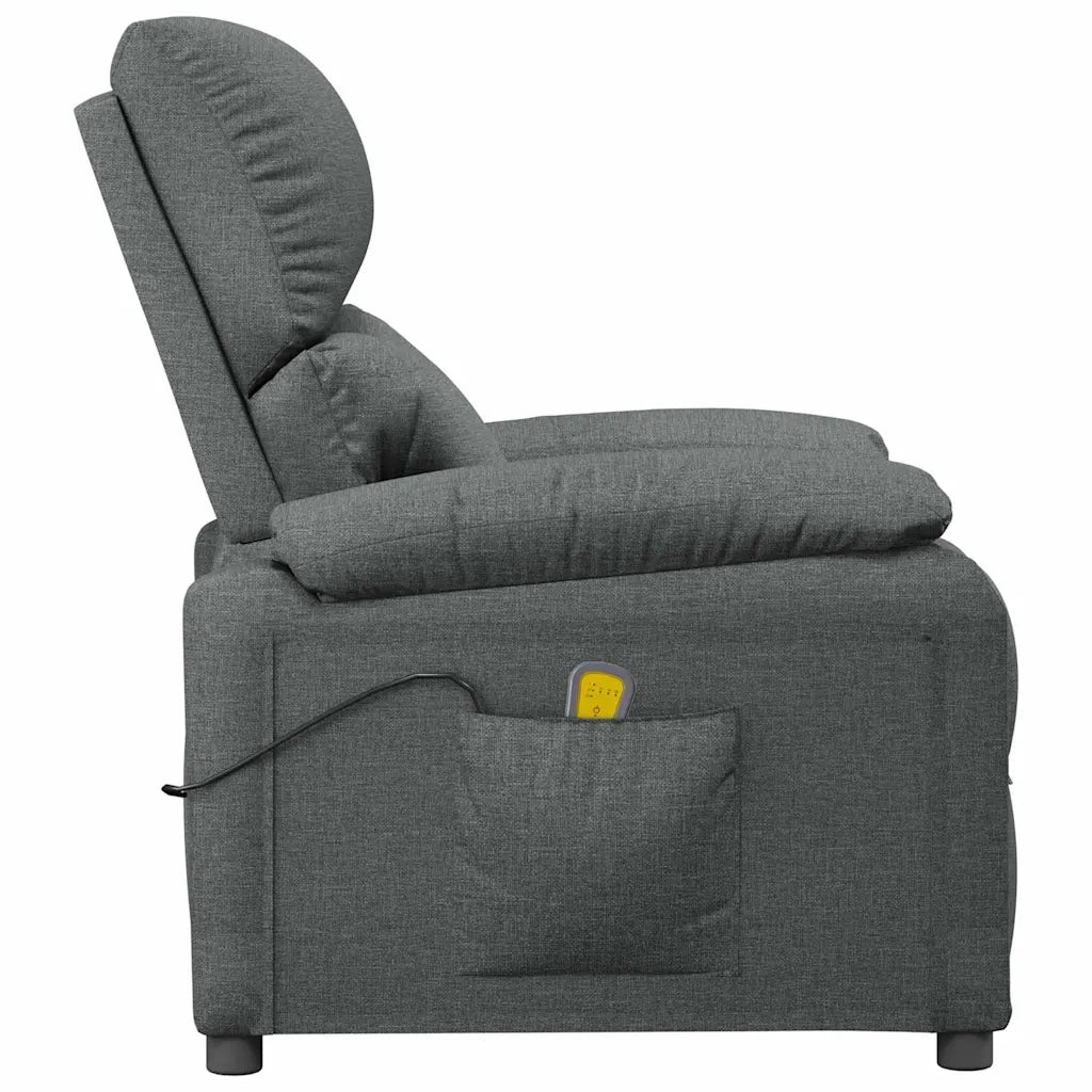 Divano Sedia-Poltrona Massaggiante Grigio Scuro in Tessuto 695082