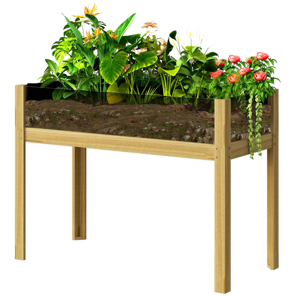 Tavolo da giardino rialzato ¨C zephmum ¨C 110x50x80 cm