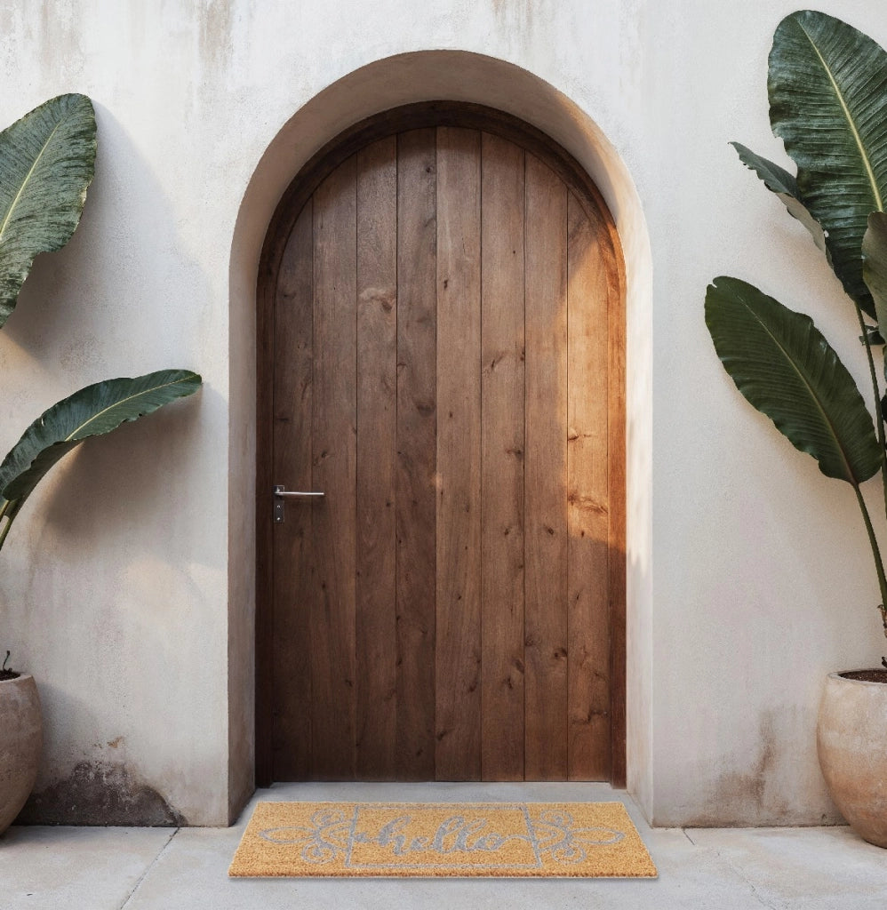 Zerbino Cocco Naturale Antiscivolo 25x75 cm Tappeto Casa Porta Ingresso Entrata Esterno - D