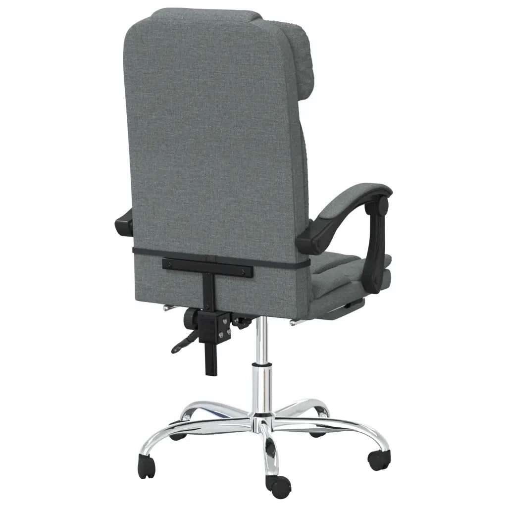 Sedia da Ufficio Massaggio Reclinabile Grigio Scuro in Tessuto cod mxl 5531