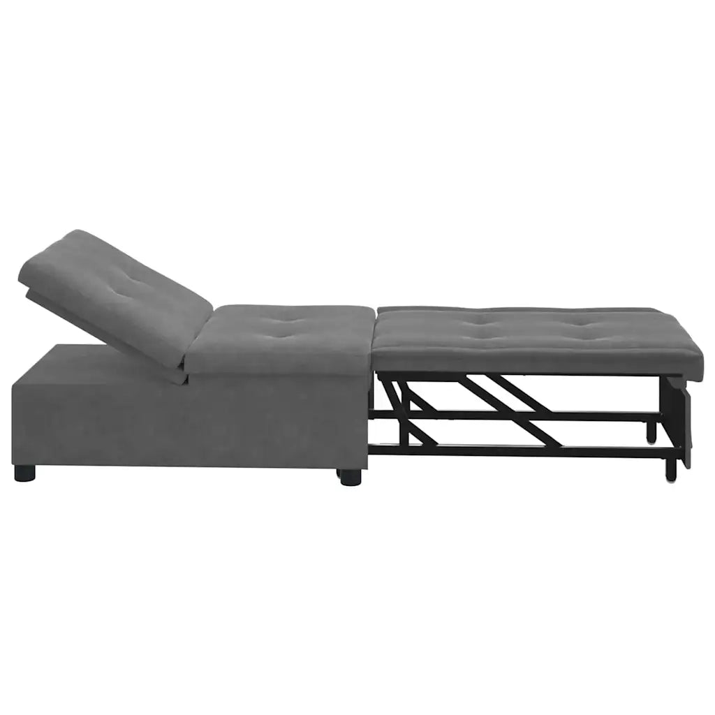 Divano Letto Estraibile Grigio scuro 194 x 67 x 82 cm 42008609